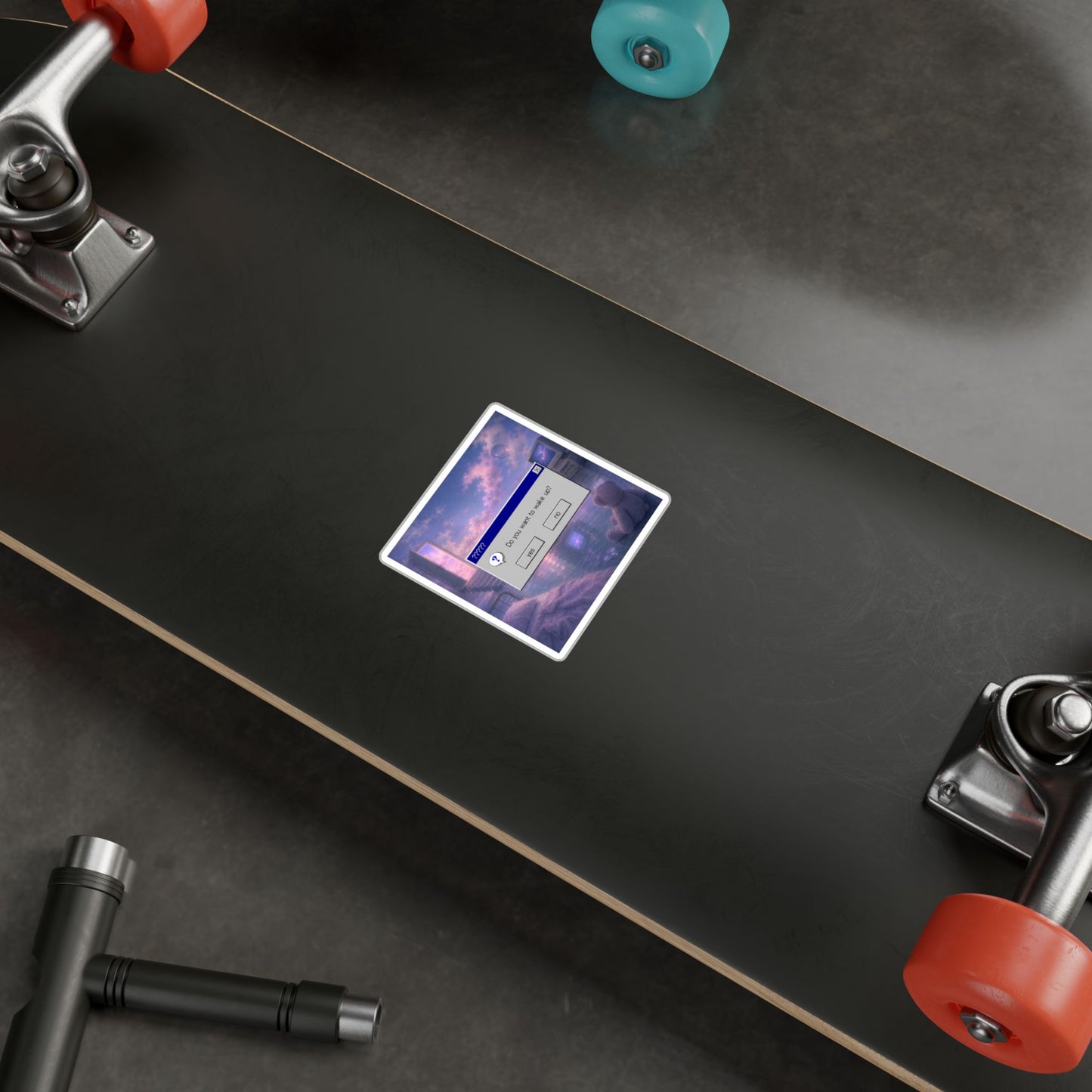 Still sleeping. Vinyl dreamcore waterproof sticker.