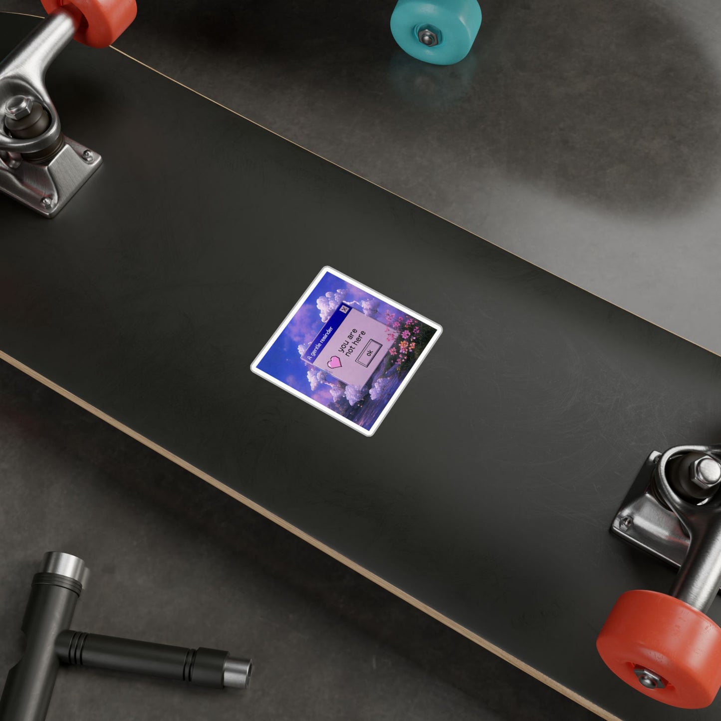 A message from nowhere. Vinyl dreamcore waterproof sticker.