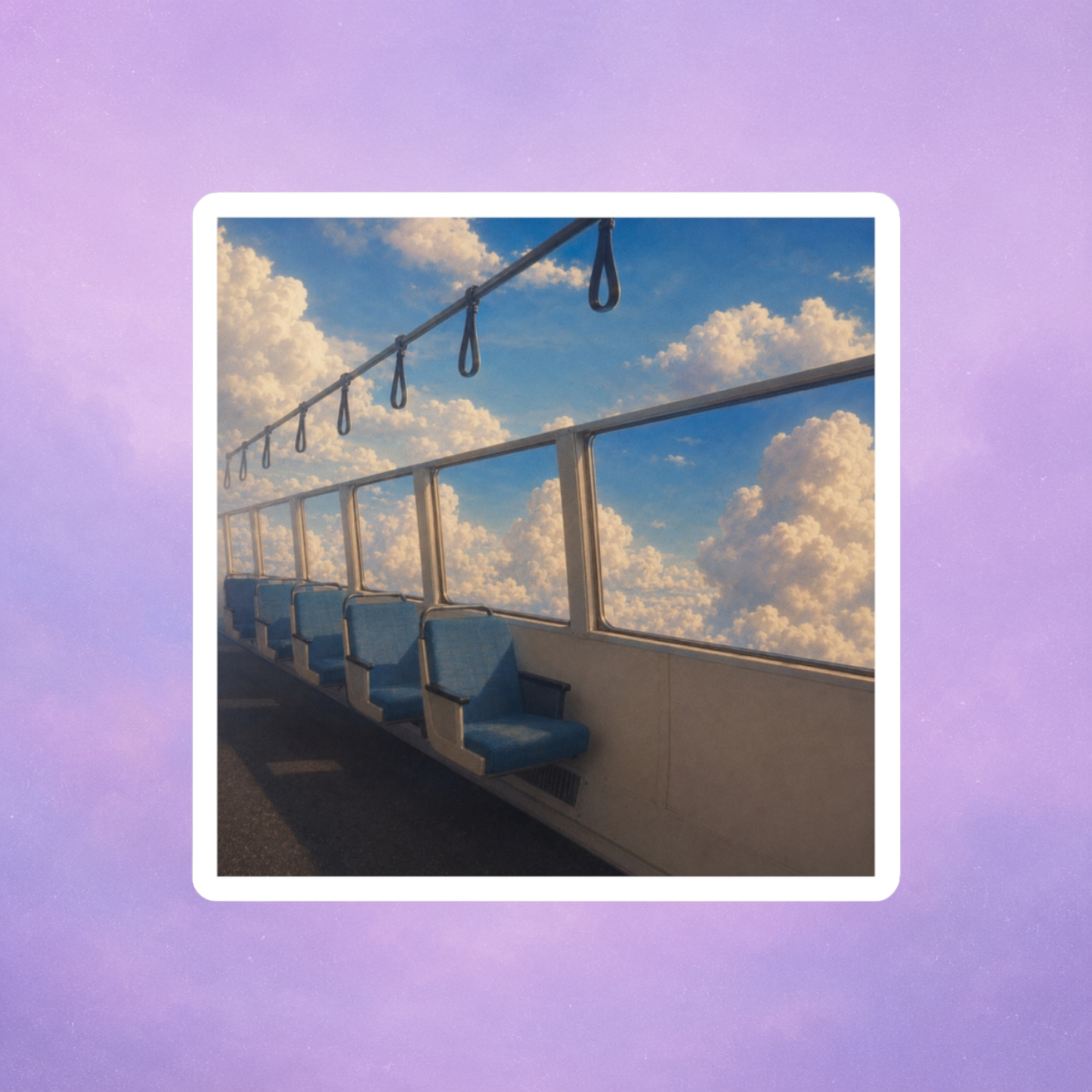 Next stop: somewhere else. Vinyl dreamcore waterproof sticker.