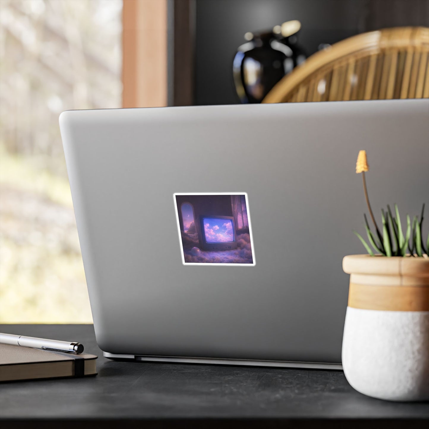 The channel between dreams. Vinyl dreamcore waterproof sticker.