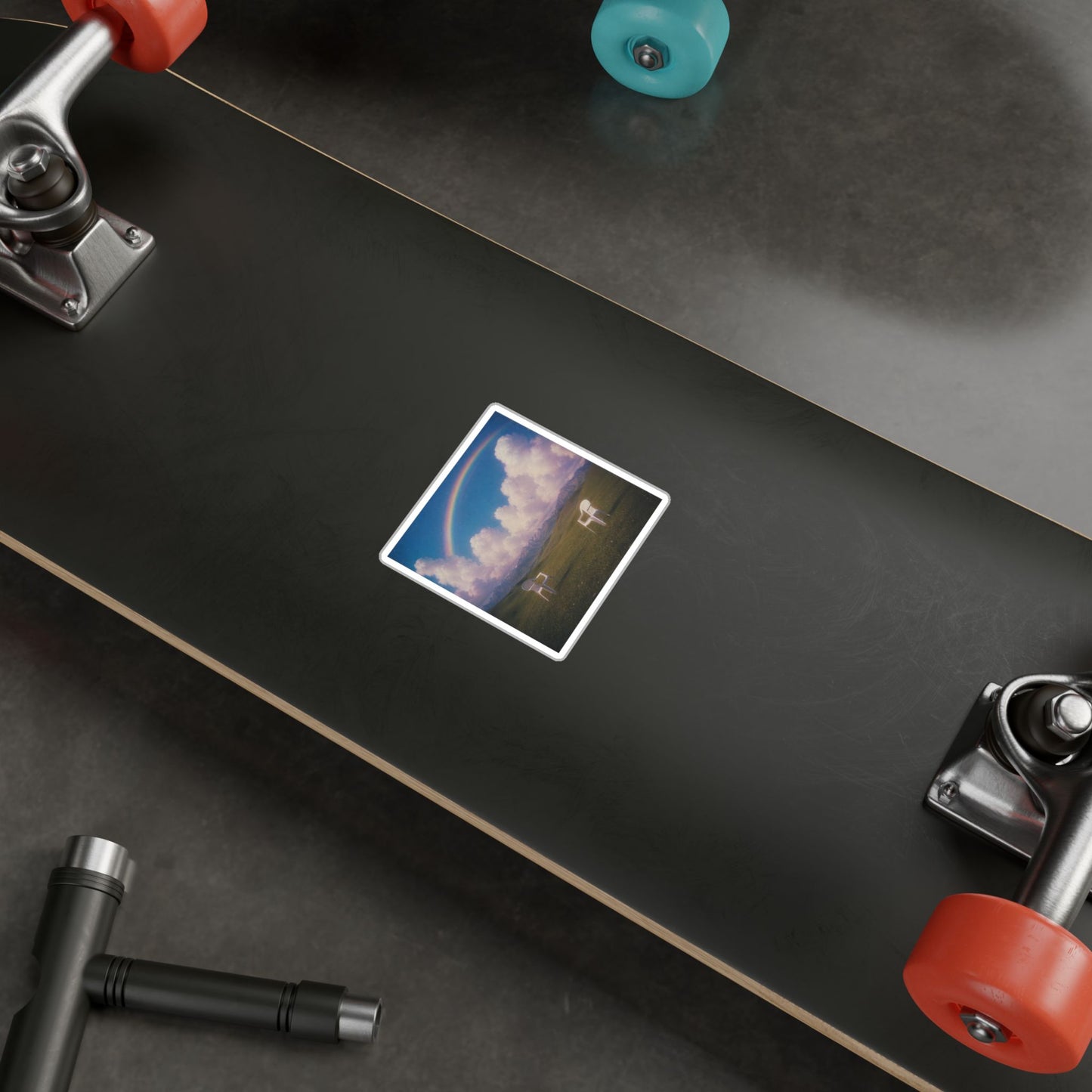 A meeting between dreams. Vinyl dreamcore waterproof sticker.