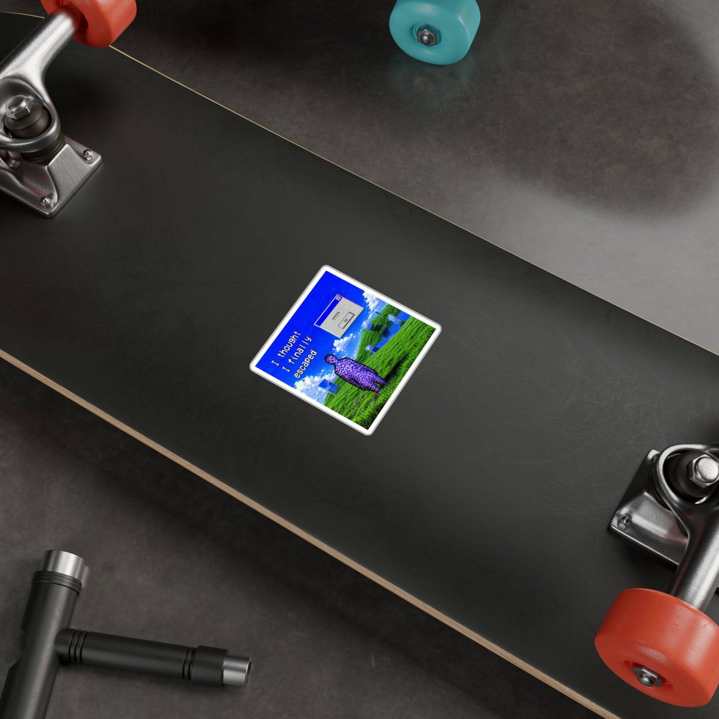 You never left. Vinyl dreamcore waterproof sticker.